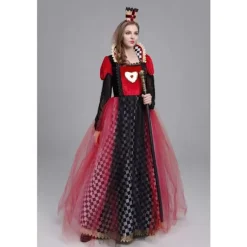 Halloween Kostume Hjerter Dame Prinsesse Kjole Kvinder*Piger 170 cm