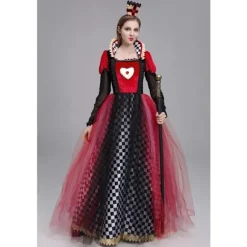 Halloween Kostume Hjerter Dame Prinsesse Kjole Kvinder*Piger 170 cm