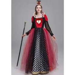 Halloween Kostume Hjerter Dame Prinsesse Kjole Kvinder*Piger 170 cm