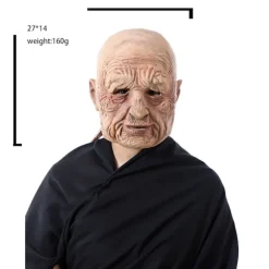 Halloween kostume horror maske, latex maske, rollespil fest horror realistisk maske