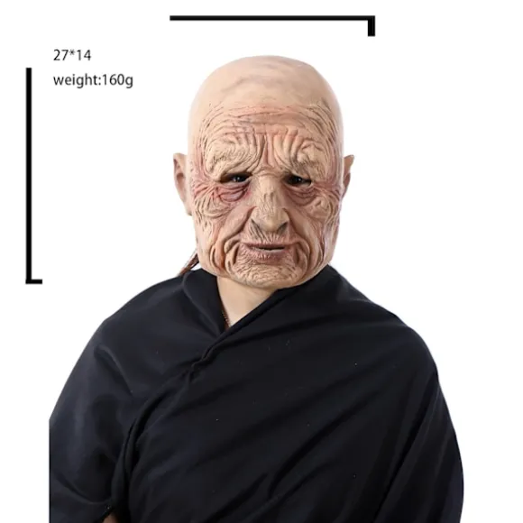 Halloween kostume horror maske, latex maske, rollespil fest horror realistisk maske