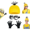 Halloween Kostume Hue Minion Briller Handsker Maskerade Kostume Grusomme Mig Cosplay Tilbehør Voksen
