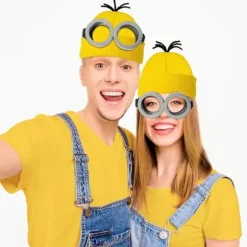 Halloween Kostume Hue Minion Briller Handsker Maskerade Kostume Grusomme Mig Cosplay Tilbehør Voksen