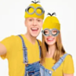 Halloween kostume hue Minions briller handsker maskerade kostume Grusomme Mig rolleleg tilbehør voksen