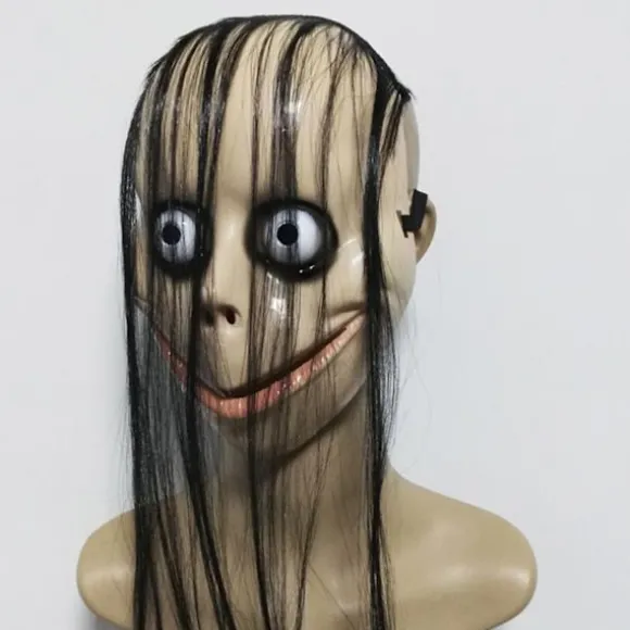 Halloween Kostume Langt Hår Fuld Ansigt Dækning Ansigt Seriemorder Maske Skræmmende Latex Fuld Hoved Fuld Hoved Maske Halloween Cosplay Rekvisitter Overraskelsesgave Conventional | Fyndiq