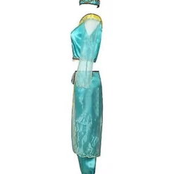 Halloween Kostume til Kvinder Aladdin og Den Magiske Lampe Cosplay Kostume Prinsesse Jasmin Udklædningsfest Voksen Karneval Fancy (L)