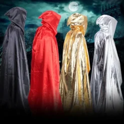 Halloween Kostume Tilbehør Troldmandskappe Dødskappe guld