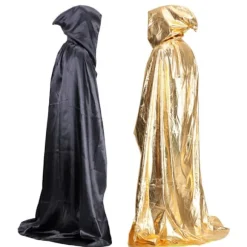 Halloween Kostume Tilbehør Troldmandskappe Dødskappe guld