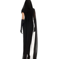 Halloween kostume voksen hekse kjole hekse kjole sort kigger dr