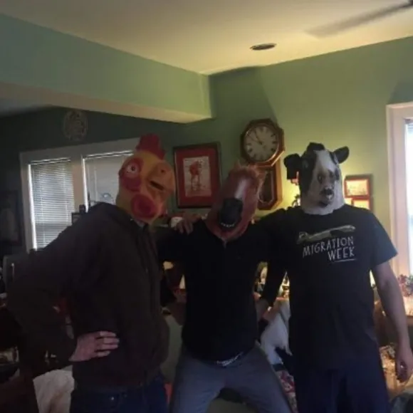 Halloween Kostym Fest Ko Djurhuvud Latexmaske