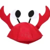 Halloween Krabbehat Rød Krabbehat Cosplay Krabbehat Dekorativ Krabbehat til Kvinder