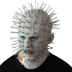 Halloween kreativ Hellraiser-maske, rædselsspøgelse, hovedbeklædning, neglemaske Billedfarve-FQ- Image color One size