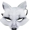 Halloween Kunstig Rævemaske Dyr Elegant Cosplay Maske Til Halloween Cosplay Fest Fancy Dress Tilbehør (hvid ræv)