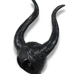Halloween Latex Maleficent Hat med Onde Sorte Horn Dronning Hovedbeklædning