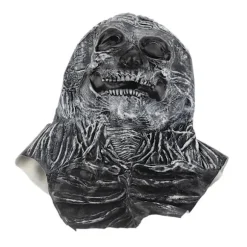 Halloween Latex Skelet Hovedbeklædning med Hat Fuld Hoved Skræmmende Knoglehjelm Hovedbeklædning