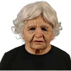 Halloween latexmaske - gammel mand dekor realistisk ansigtsmaske til menneskelig rynke