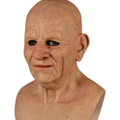 Halloween latexmaske - gammel mand dekor realistisk ansigtsmaske til menneskelig rynke-FF- E