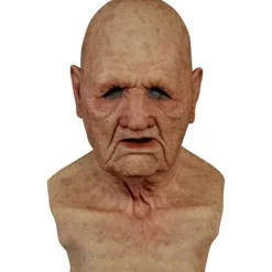 Halloween latexmaske - gammel mand dekor realistisk ansigtsmaske til menneskelig rynke A
