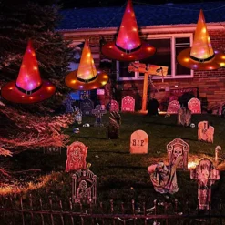 Halloween LED lysende heksehat Glødende heksehat purple 32*38cm