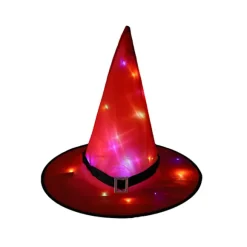 Halloween LED lysende heksehat Glødende heksehat purple 32*38cm