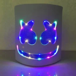 Halloween lysende maske led glødende eva sukkerspin hovedbeklædning pe
