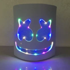 Halloween lysende maske led glødende eva sukkerspin hovedbeklædning pe