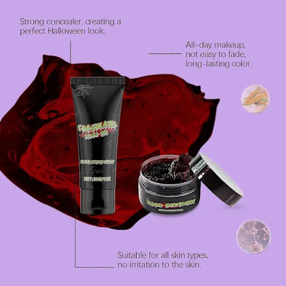 Halloween Makeup Kit Makeup Palette Rød Creme til Falske Sår Blå Mærker Flænger Realistisk Special Effects Makeup Kit til Zombie Cosplay Halloween Pa | Fyndiq
