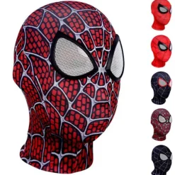 Halloween Maske Cosplay Spindelmannen Maske Superhelt Raimi Miles Morales Kostume Balaclava Hovedrekvisit E