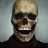 Halloween Maske Fuld Hoved Skull Maske, Realistisk Uhyggelig Maske med Mo