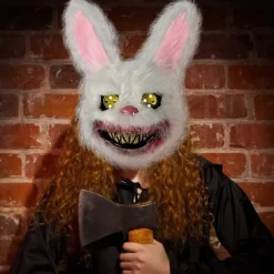 Halloween Maske Gyser Kanin Maske, Skræmmende Halloween Maske til Voksne Børn, Sjov Kanin Maske til Halloween Kostume, Karneval Fest, Cosplay Maskerade | Fyndiq