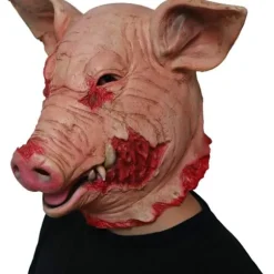 Halloween Maske, Gyser Svin Hovedmaske Latex Svin Maske Hal