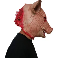 Halloween Maske, Gyser Svin Hovedmaske Latex Svin Maske Hal