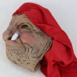 Halloween maske, Halloween gammel bedstemor latex maske med tørklæde, H