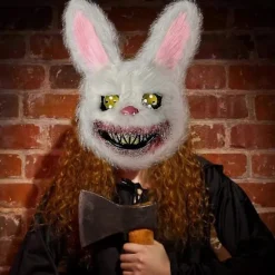 Halloween Maske Horror Kanin Maske, Skræmmende Halloween Maske til Voksne Børn, Sjov Kanin Maske til Halloween Kostume, Karneval Fest, Cosplay Maskerade | Fyndiq