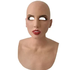 Halloween Maske Latex Kvindelig Forklædning Cross Dress Transgender Gummi Full Head Masker