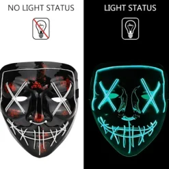 Halloween Maske LED Lys op Maske til Festival Cosplay Halloween C