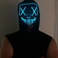 Halloween Maske LED Lys op Maske til Festival Cosplay Halloween C
