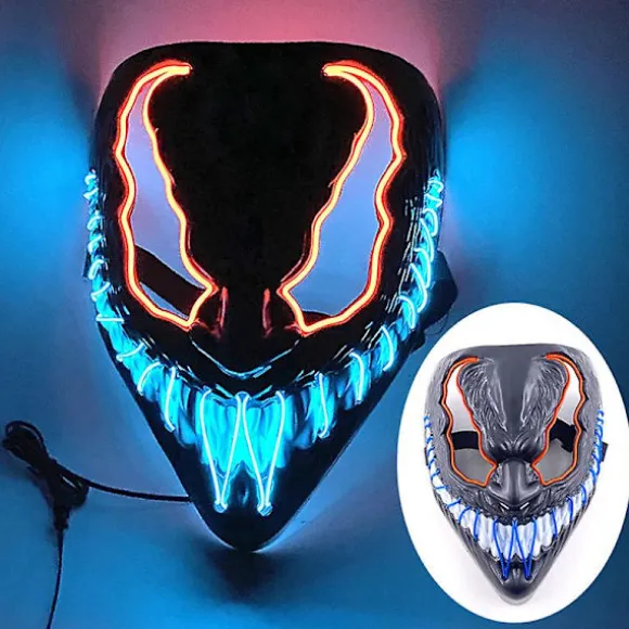 Halloween Maske LED Purge Lys Op Med Belysning Deadpool Maske Gyser Kostume Kompatibel Karneval Cosplay Party Nemme Halloween Kostumer