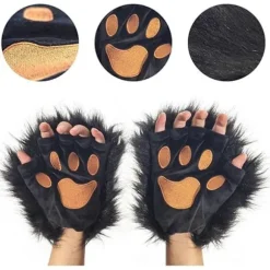 Halloween maskesæt med kat, ræv og ulv, pels kostume, rævekostume, cosplay kostume, Halloween, rævehale cosplay, Halloween rævemaske{azc}