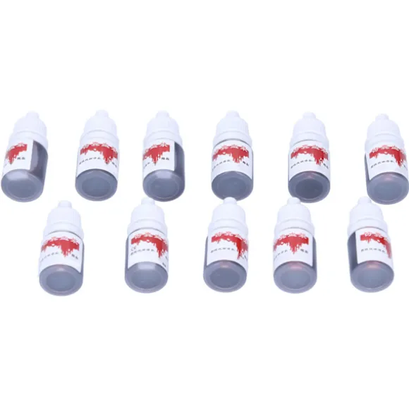 Halloween Party Falsk Blod DIY Cosplay Sceneoptræden Falsk Blod Makeup Værktøj 5ml x 11stk Gammelt Blod