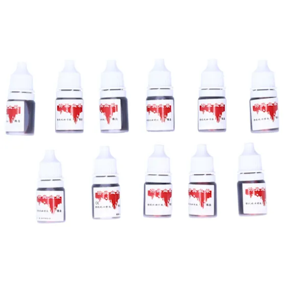 Halloween Party Falsk Blod DIY Cosplay Sceneoptræden Falsk Blod Makeup Værktøj 5ml x 11stk Gammelt Blod