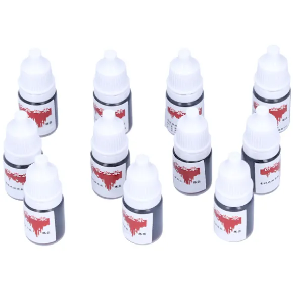 Halloween Party Falsk Blod DIY Cosplay Sceneoptræden Falsk Blod Makeup Værktøj 5ml x 11stk Gammelt Blod