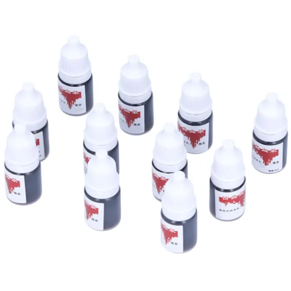Halloween Party Falsk Blod DIY Cosplay Sceneoptræden Falsk Blod Makeup Værktøj 5ml x 11stk Gammelt Blod