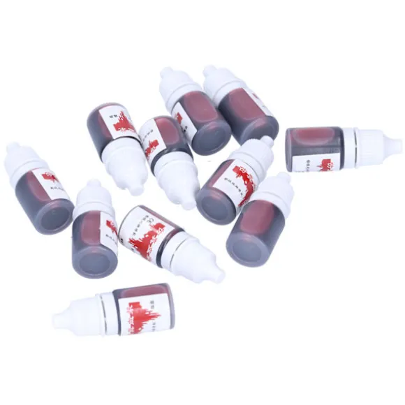 Halloween Party Falsk Blod DIY Cosplay Sceneoptræden Falsk Blod Makeup Værktøj 5ml x 11stk Gammelt Blod