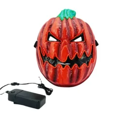 Halloween Påskefest Bold Skræmmende Græskar Hoved LED Lysende Maske