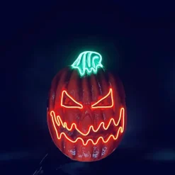 Halloween Påskefest Bold Skræmmende Græskar Hoved LED Lysende Maske