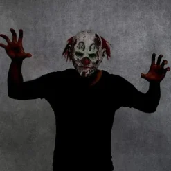 Halloween Rædsel Ond Klovn Maske Rædselsansigt Zombie Maske