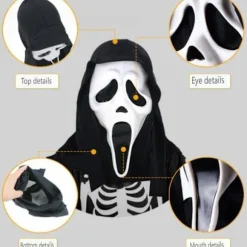 Halloween Scream Mask Skræmmende Skull Mask Cosplay -i Style1