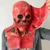 Halloween skræmmende dobbeltlags bevægelig lædermaske 1 stk.