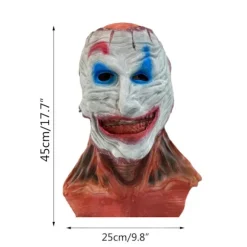 Halloween skræmmende dobbeltlags bevægelig lædermaske 1 stk.